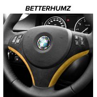 BETTERHUMZ For BMW E90 E92 E93 3 Series Steering Wheel Button Decorative Trim Interior Alcantara Sticker Car Styling Accessories