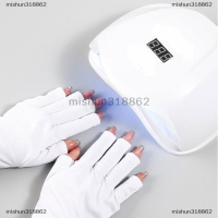 mishun318862 1คู่ถุงมือป้องกันรังสียูวีถุงมือถุงมือเล็บเล็บเล็บเครื่องมือ LED UV