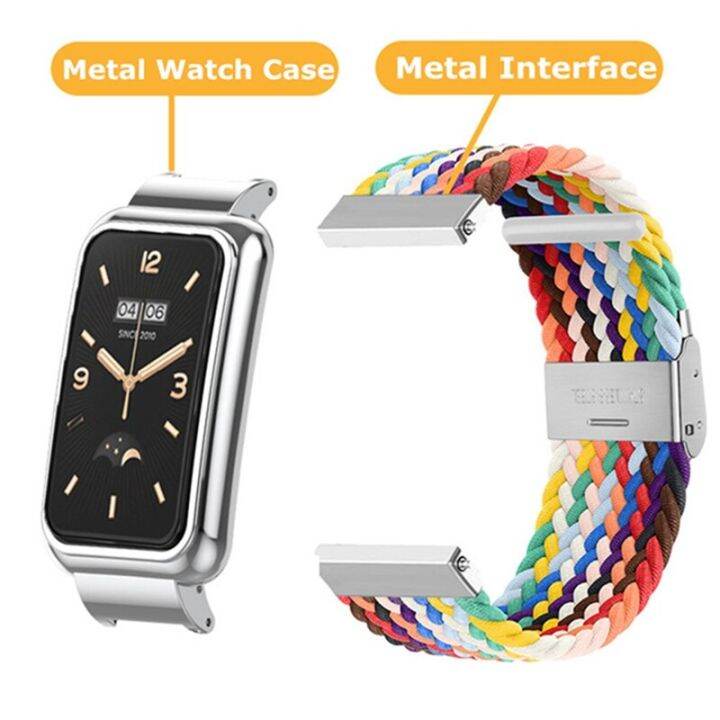 metal-case-nylon-strap-for-xiaomi-mi-band-7-pro-smart-watch-wristband-bracelet-for-mi-band-7-pro-miband-7pro-correa-watchband-docks-hargers-docks-char