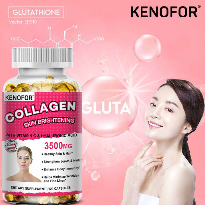 Kenofor Glutathione Capsules, Whitening And Anti-aging Collagen 