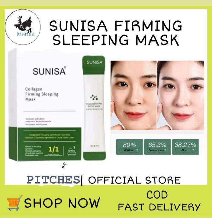 ORIGINAL [20PCS/BOX] Sunisa Collagen Firming Sleeping Mask Jelly