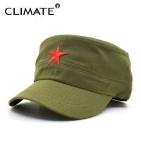 CLIMATE Communist Cap Caps Hats Men Red Star Army Cap Party Men International Brigades Flat Top Cool Army Military Hat Caps Man