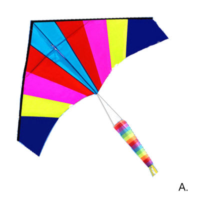 【cw】Best Large Delta Kite with Tail - Perfect for Relaxing of Fun At the Beach - Give It a Try! Good Flying That You Will Love It! ！