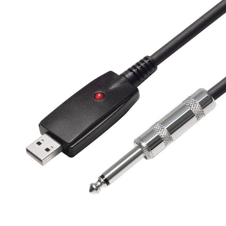 Auxiliary Cable USB To Guitar Cable Interface 6.35mm Jack Electric ...