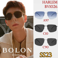 SS23 BOLON Premium แว่นกันแดด รุ่น Harlem BV1026 A97 C10 C90 เลนส์ Nylon [B-Titanium] แว่นของญาญ่า แว่นของเจเจ โบลอน กันแดด แว่นตา ไร้กรอบ 3 ชิ้น