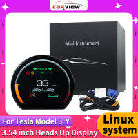 CARVIEW Linux System Heads Up Display สำหรับ Tesla รุ่น3 Y 3.54นิ้ว HD HUD LCD Dashboard Digital Smart Gauge