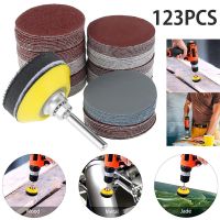 120Pcs 50mm Sandpaper Assortment 60-3000 Grit Sanding Disc Pad Set 2Inch For Drill Grinder Rotary Tools With Disk Pole Cushion