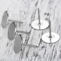 ❆✲ 20pcs Sliver Flat Upholstery Nails 15mm Furniture Tachas Stud Pushpin Jewelry Gift Wine Case Box Sofa Decorative Tack Stud