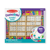 [200 ชิ้น+8เชือก] รุ่น 3774 ชุดร้อยลูกปัดตัวอักษร A-Z Melissa &amp; Doug Alphabet Bead Set รีวิวดีใน Amazon USA พร้อมเชือก ของเล่น มาลิซ่า 4 ขวบ