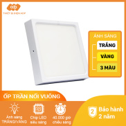 Đèn LED ốp trần nổi VUÔNG vỏ TRẮNG TLC Lighting công suất 6W, 12W, 18W