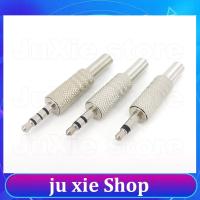 JuXie store 2Pole 3Pole 4Pole Metal 3.5mm Male jack Plug Mono Stereo Audio Solder Cable Connector 3.5 earphone Headphone Repair Adapter