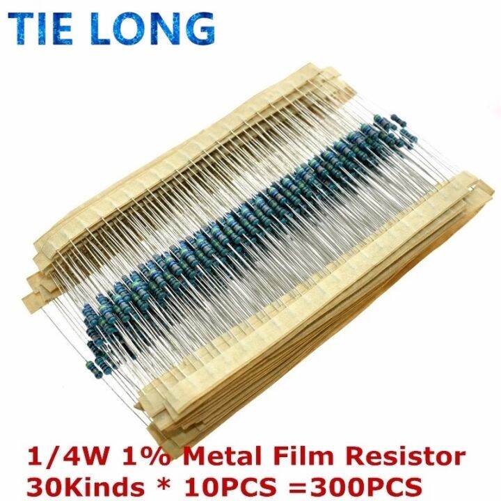 lz-300-600-pcs-set-1-4w-resistance-1-30-kinds-each-value-metal-film-resistor-assortment-kit-resistors-100r-1k-47k-10k-100k-4k7