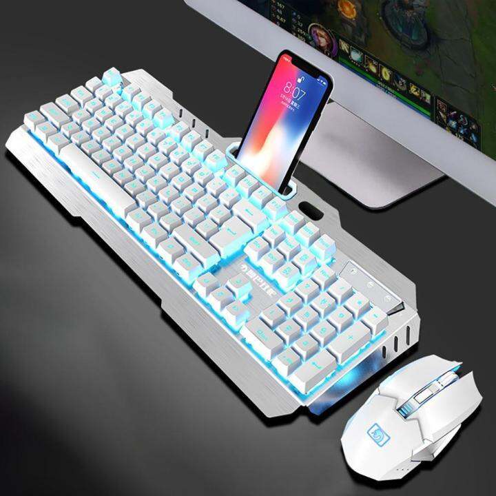 Rechargeable Wireless Mechanical Keyboard And Mouse Game Set Combo ...