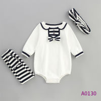 Fashion Girl Spring Sweet Jumpsuit Rompers baby outfit dress Cotton Clothes newborn baby Headbands costume toddler romper 3-18M