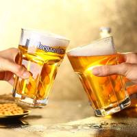 แก้วเบียร์ แก้วhoegaarden แก้วโฮการ์เด้น 2 ขนาด 500 /850มล ใบใหญ่จุใจ แก้วใส แก้วเนื้อหนา  แก้วดื่ม