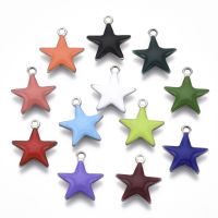 【YF】✱  20pcs 201 Enamel Star Charms Pendant for necklace making Accessories Color