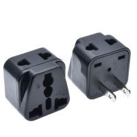 2ชิ้นสีขาว/ดำ2หมุดแบน Adaptor Traveling ออสเตรเลียสหราชอาณาจักรตัวแยกปลั๊กสหภาพยุโรปถึงอเมริกาไฟติดผนัง Ac เดินทางอะแดปเตอร์250V 10a ตัวแปลงเต้ารับ