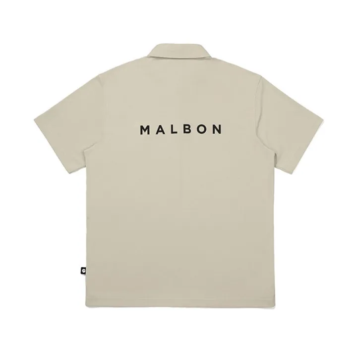 malbon-เสื้อยืดแขนสั้นผู้ชายกางเกงเล่นกอล์ฟแบบดั้งเดิมเกาหลี-เสื้อยืดสีทึบกอล์ฟกีฬาเรียบง่ายเสื้อลำลอง