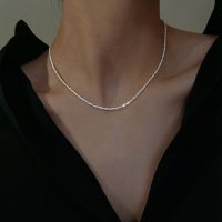 hotx【DT】 Sparkling Necklace Chain Choker for Fashion Plated Necklaces Accessories Jewelry 2022