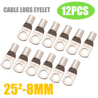 BOKALI 12Pcsใหม่25mm ²-8มม.3AWG 5/16 "แหวนทองแดงขั้วต่อสายต่อLugsตาไก่