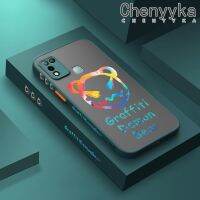 เคส Chenyyyka สำหรับ Infinix ขายดี10 Play เคส X688C ลายการ์ตูนกราฟฟิตีหมีแบบบางกันกระแทกเคสแข็งขอบสี่เหลี่ยมปลอกซิลิโคนคลุมทั้งหมดฝาครอบป้องกันเลนส์กล้อง