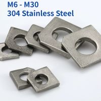 【CW】 M6 M8 M10 M12 M14 M16 M18 M20 M22 M24 M27 M30 304 Stainless Steel Square Bevel Washers Square Taper Gasket For Slot Section