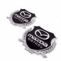 สัญลักษณ์รถยนต์มาสด้าสติกเกอร์โลหะอัลลอย3D 2ชิ้นสำหรับ Mazda 2 3 5 6 Cx5 Cx7 323 Cx3