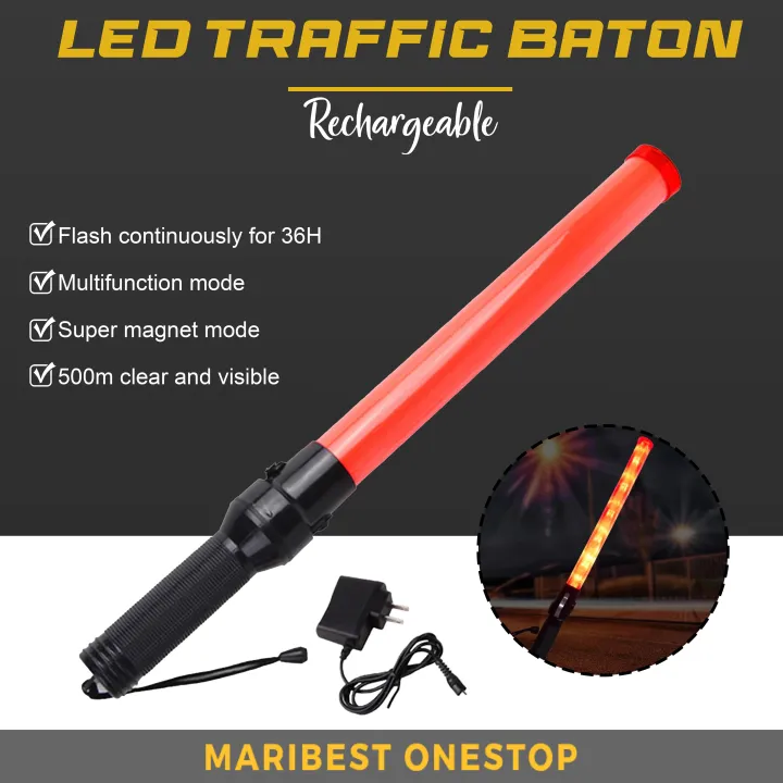 54cm Baton Light Traffic Baton Light Rechargeable Security Baton Led ...