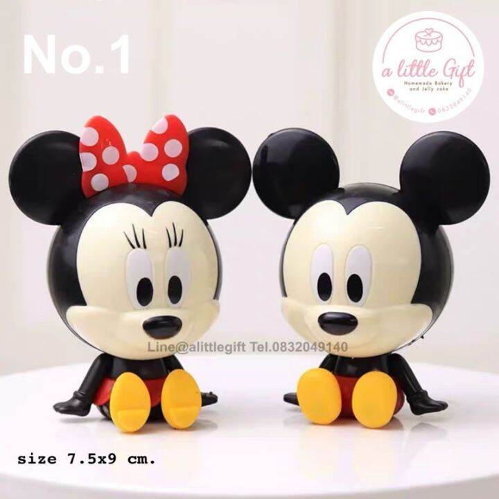 ป้ายปักเค้ก-โมเดลตุ๊กตา-ธีมmicky-amp-minnie