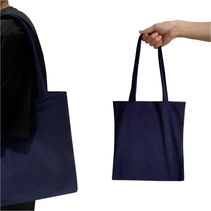durable Corduroy Mini Plain Canvas Tote Bag Lazada PH