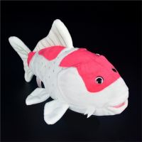 Koi Fish High Felity อะนิเมะน่ารัก Plushie แฟนซีปลาคาร์พของเล่นตุ๊กตาสัตว์เหมือนจริงจำลองตุ๊กตายัดไส้ของเล่น Kawai สำหรับ Ks