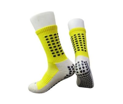 ถุงเท้ากีฬาบุรุษผ้าฝ้ายที่มีคุณภาพดีถุงเท้าเตะฟุตบอลกันลื่นถุงเท้าฟุตบอลใหม่สำหรับ EU 39-46