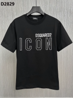 เสื้อยืดแขนสั้นอินเทรนด์สำหรับผู้ชาย Dsquared2พิมพ์ลายตัวอักษรแนวโน้มแฟชั่นผ้าฝ้ายบริสุทธิ์มิลาน