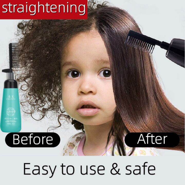 Smooth Straight Hair Cream With Comb Hair Straightening Nourishing