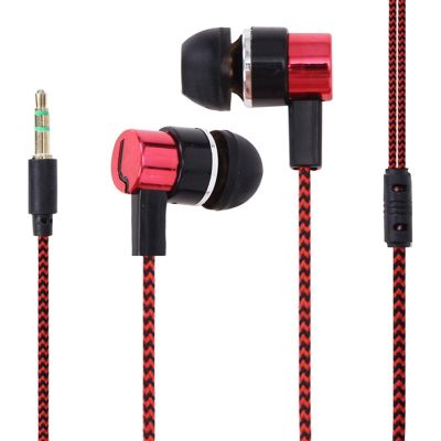 หูฟังอินเอียร์,ชุดหูฟังสำหรับหัวเว่ยสายถักแบบ In-Ear 3.5มม. หูฟังเสียงเบสลึกหูฟังกีฬา