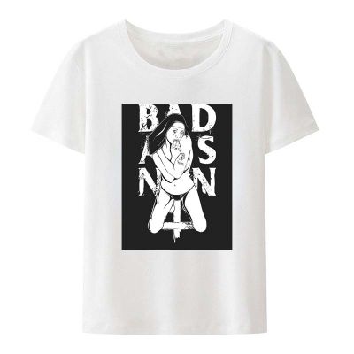 เสื้อยืดพิมพ์ลาย Bad Nun Religion สำหรับผู้ชายมาใหม่เสื้อยืดแบรนด์เนมสำหรับคอกลมผ้าคอตตอนสำหรับฤดูร้อน2023เสื้อยืดแบรนด์คุณภาพสูงเสื้อยืดผู้ชายใส่ได้ทั้งผู้ชายและผู้หญิงสไตล์ป๊อป Xs-3xl