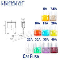 Auto Blade ฟิวส์โลหะผสมสังกะสีพลาสติกวัสดุ Suv Mini รถขนาดเล็กฟิวส์ 2A 3A 5A 7.5A 10A 15A 20A 25A 30A 35A 40A คลิป Amp รถบรรทุก-hexinge