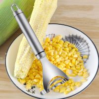 Magic Corn Peeler Stainless Steel Corn Cob Peeler Convenient Corn Stripper Tool For Kitchen HANW88 Graters  Peelers Slicers