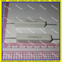 【cw】 10Pcs RX27 Horizontal cement resistor 10W 20K ohm 10W20KJ 10W20K 20000 Resistance precision 5  resistance