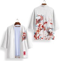 [COD] 2022 cross-border new national style phoenix print robe coat feather cape cardigan