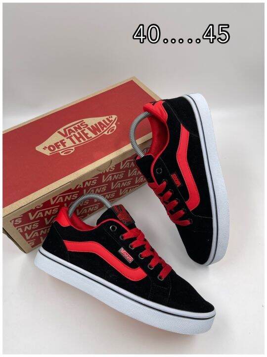 รองเท้าผ้าใบvans-old-skool-เผื่อ1ไซส์-รองเท้าสีดำล้วน-รองเท้าทำงาน-รองเท้ากีฬา-สวยตรงปก100