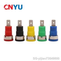 5pcs 4MM Binding Post Banana Socket panel mount Test Probe connector 12 mm mounting holes red black green blue yellow