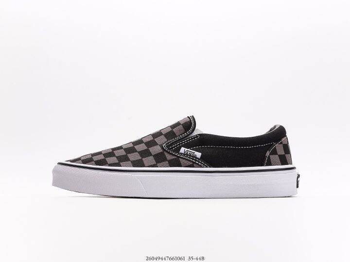 รองเท้าผ้าใบvans-slip-on-5-รู-สีเทา-เผื่อไซส์-รองเท้าผู้ชายและผู้หญิง-รองเท้าลำลอง-รองเท้าแฟชั่น-มีเก็บปลายทาง