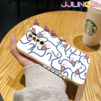 Jjlingji เคสสำหรับ Xiaomi Redmi 9 Prime Xiaomi MI POCO M2การ์ตูนน่ารักลายหงส์ขาวสวยงามดีไซน์ใหม่ด้านข้างเคสโทรศัพท์ซิลิโคนฝาปิดเลนส์เต็มกล้องป้องกันกล่องกันกระแทก Softcase