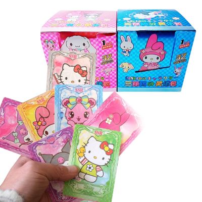 Kuromi การ์ด Hello Kitty Sanrio 32ถุง224ชิ้นเทรดดิ้งการ์ดเกมกล่องบูสเตอร์เมโลดี้ตัวการ์ตูนน่ารักของเล่นแบบชุดสะสมของขวัญคริสต์มาส