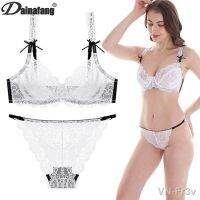 【hot】✲  DAINAFANG Double-Breasted Sets Transparent Three-Quarter Thong Womens