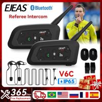 【LZ】ↂ  EJEAS-V6C PRO Árbitro Intercom Headset para Motocicleta Bluetooth Intercom IP65 Impermeável BT5.0