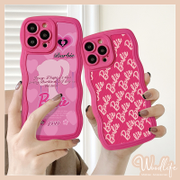 เคสการ์ตูนบาร์บี้สำหรับ Redmi 9T 9C 9 10 9A 10C Note 11 10 8 9 10A 9S 10S 10 11 11 Pro Max POCO X3 PRO POCO M3 11T A1ขอบลอนน่ารักสีแดงกุหลาบเจ้าหญิงเคสนิ่มสำหรับเด็กผู้หญิงตัวอักษรกราฟฟิตี