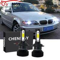 ชุดหลอดไฟหน้าฮาโลเจน LED V4 6000K สีขาว แบบเปลี่ยน สําหรับ BMW E46 1998-1999-2004 2005 (1 คู่) เสียบและเล่น