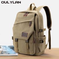 Oulylan 15.6 inch Large Capacity Rucksack Man Travel Bag Mountaineering Backpack Male Luggage Canvas Bucket Shoulder Bags